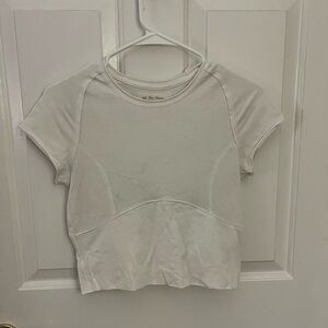 We The Free White Short Sleeve Crop Tee